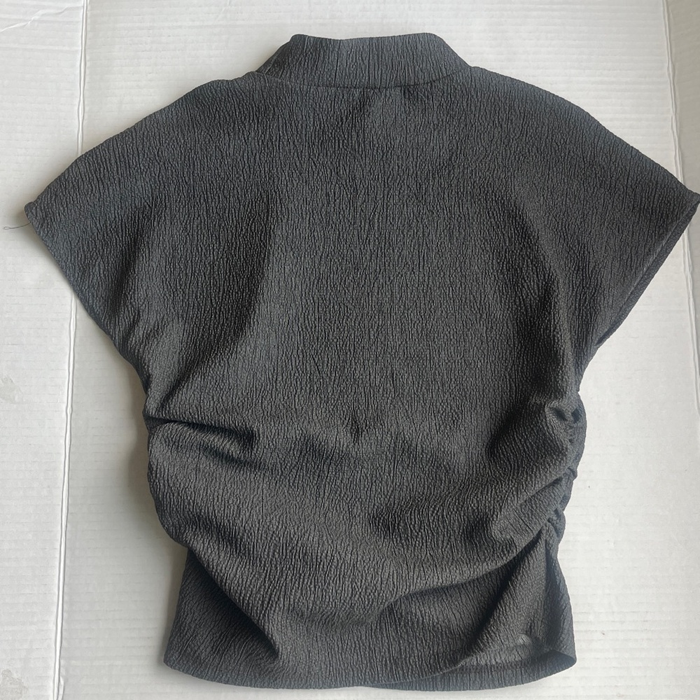 Zara Textured Ruched Top - Picture 3 of 4